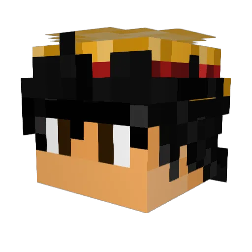 Zto_008 Minecraft avatar head, 3D render