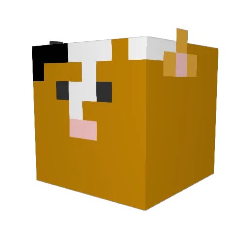 Ztriplets Minecraft avatar head, 3D render