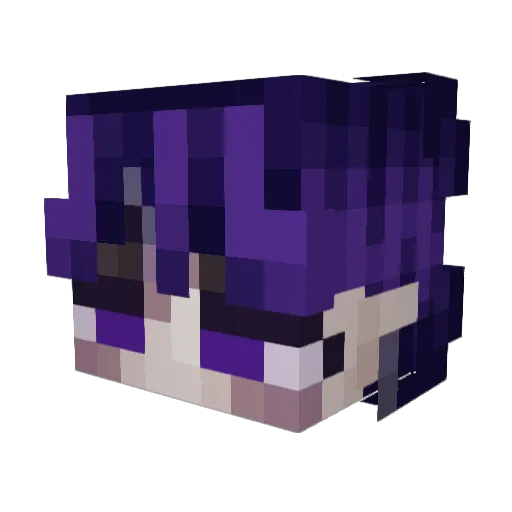 ZtygianRaven Minecraft avatar head, 3D render