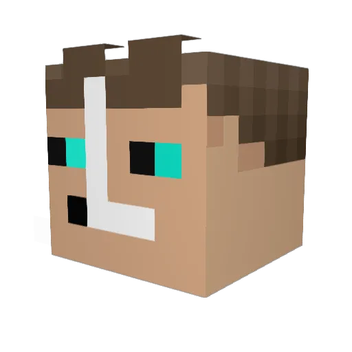 ZuKaTo_BFZ Minecraft avatar head, 3D render