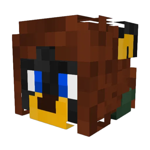 ZuKarif Minecraft avatar head, 3D render