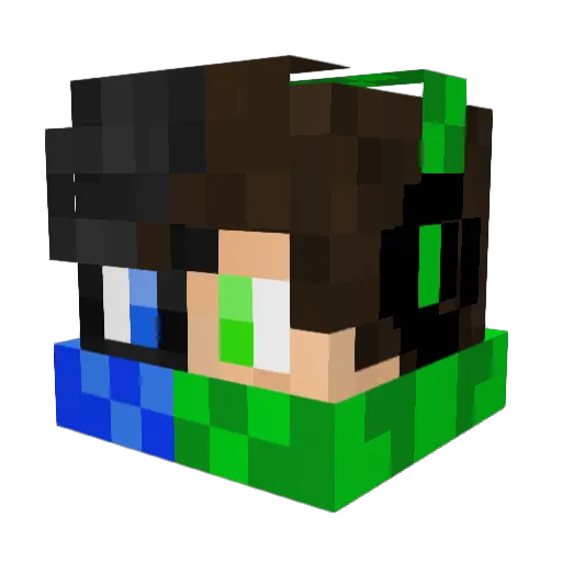 ZuSchnellTOT Minecraft avatar head, 3D render