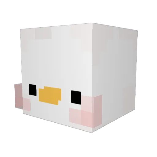 Zu_Y Minecraft avatar head, 3D render