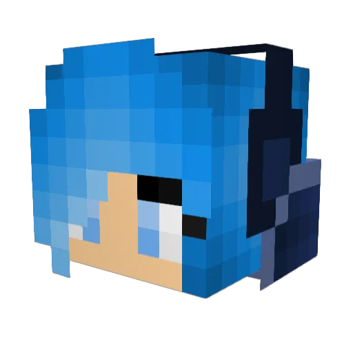 Zuasha Minecraft avatar head, 3D render