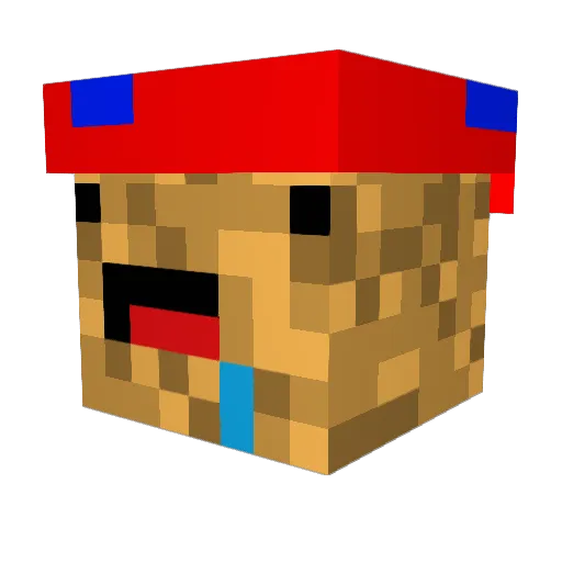 Zuave Minecraft avatar head, 3D render