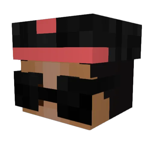 Zubbufy Minecraft avatar head, 3D render