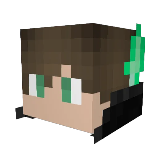 Zubi_Julian Minecraft avatar head, 3D render