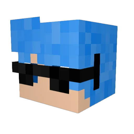 Zubyr Minecraft avatar head, 3D render
