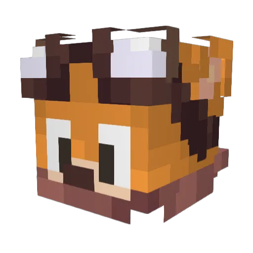 Zucca_YT Minecraft avatar head, 3D render