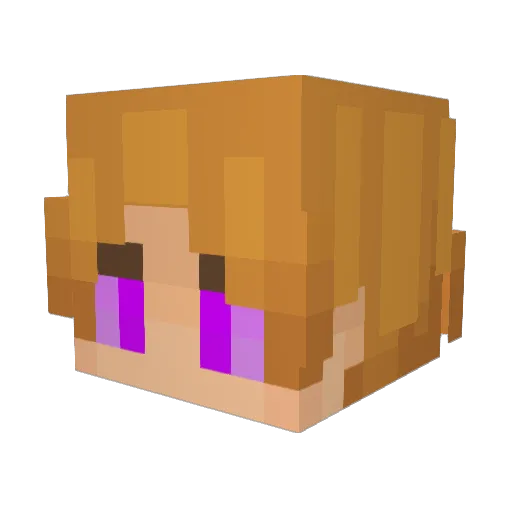 ZuccottoYT Minecraft avatar head, 3D render