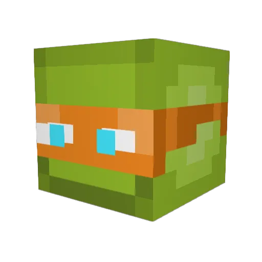 Zuchiny Minecraft avatar head, 3D render