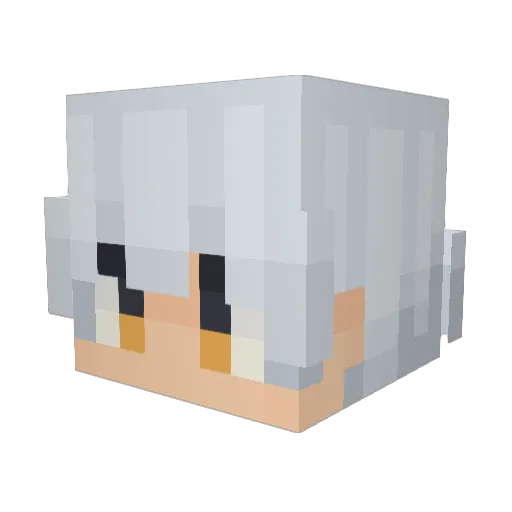 ZuckAlt Minecraft avatar head, 3D render