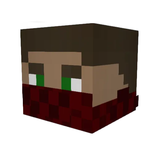 Zudikaz Minecraft avatar head, 3D render