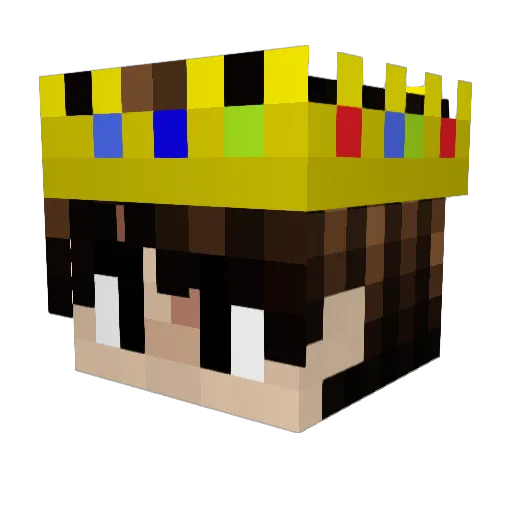 Zudokaru Minecraft avatar head, 3D render