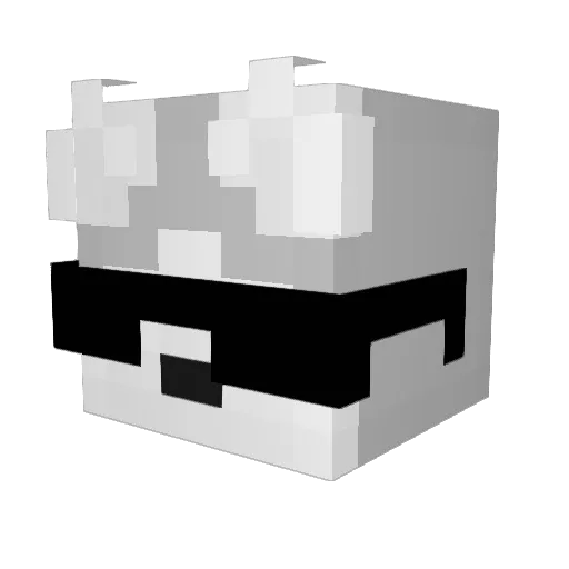 Zudwor Minecraft avatar head, 3D render