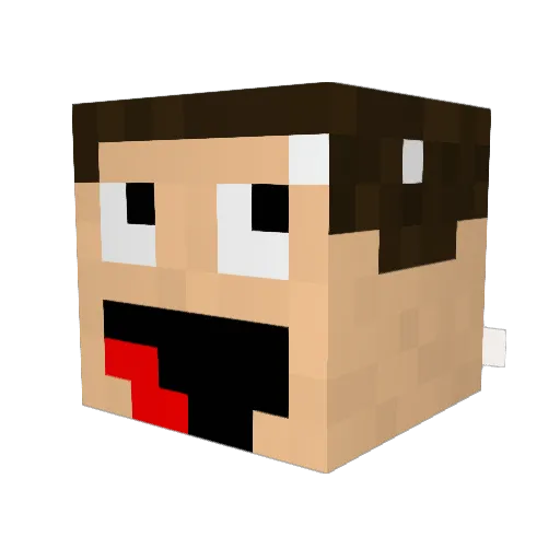 Zue_Dawnn9v_XD Minecraft avatar head, 3D render