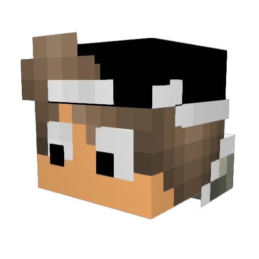 Zuen_ Minecraft avatar head, 3D render