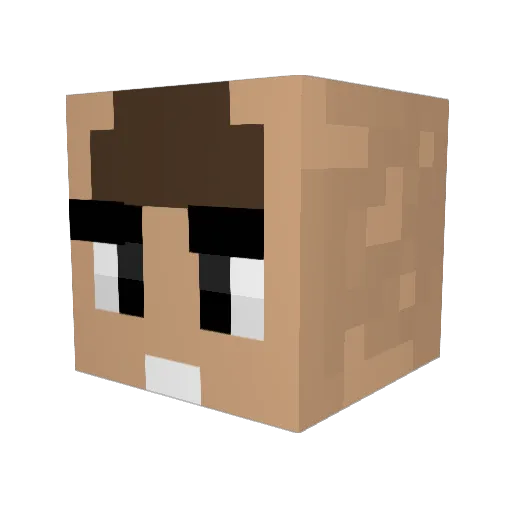 Zueroo_Gamer Minecraft avatar head, 3D render