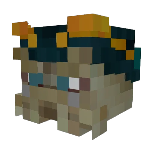 Zues2K Minecraft avatar head, 3D render