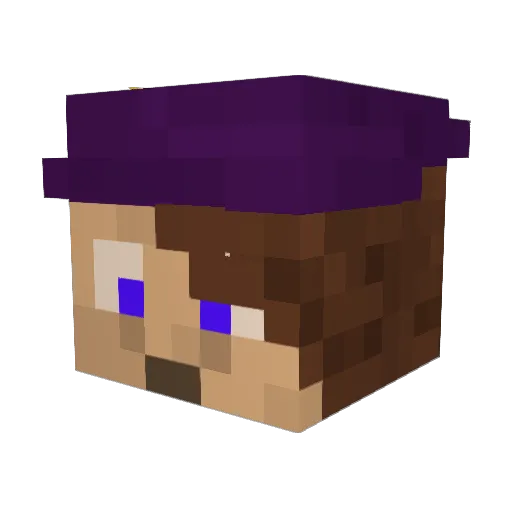 Zuesian Minecraft avatar head, 3D render