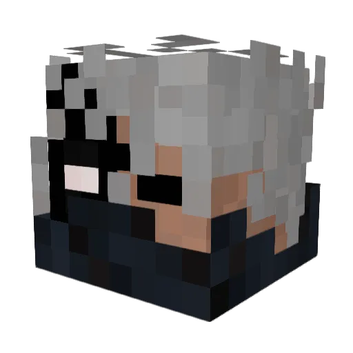 Zufoso Minecraft avatar head, 3D render