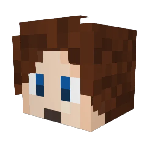 Zugg Minecraft avatar head, 3D render
