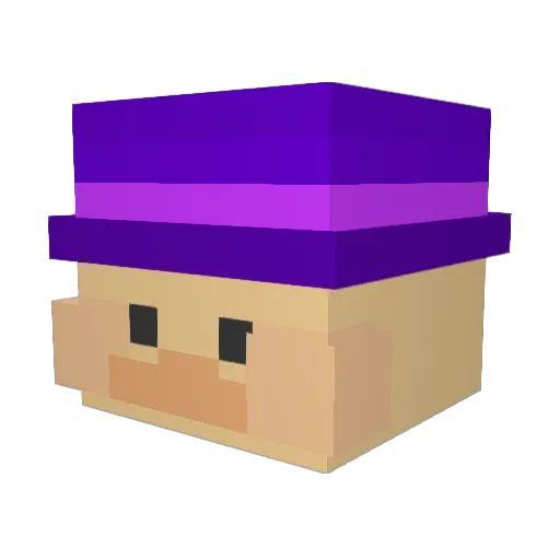 Zuggertyduck Minecraft avatar head, 3D render