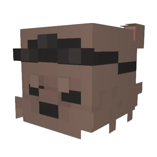 Zugur1 Minecraft avatar head, 3D render