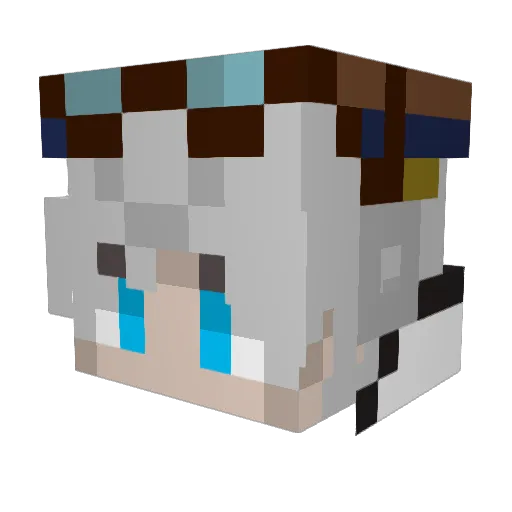 ZuiMei1S Minecraft avatar head, 3D render