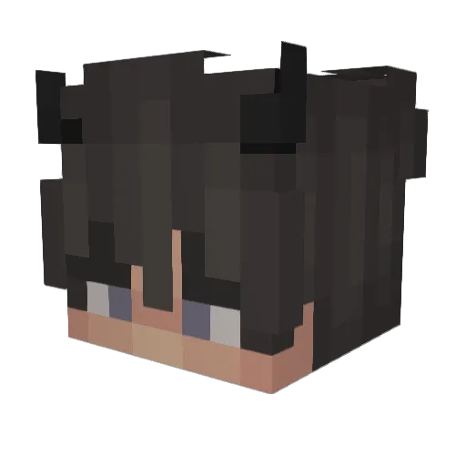 Zuichi Minecraft avatar head, 3D render