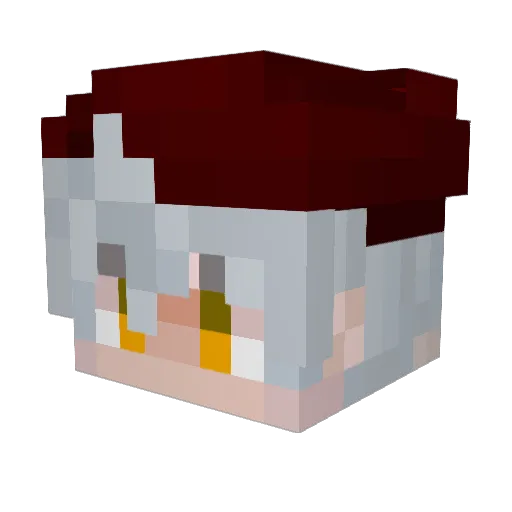 Zuieki Minecraft avatar head, 3D render