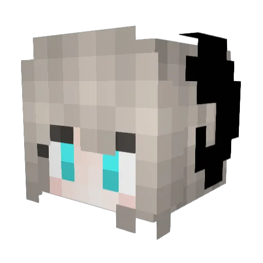 Zuilia Minecraft avatar head, 3D render