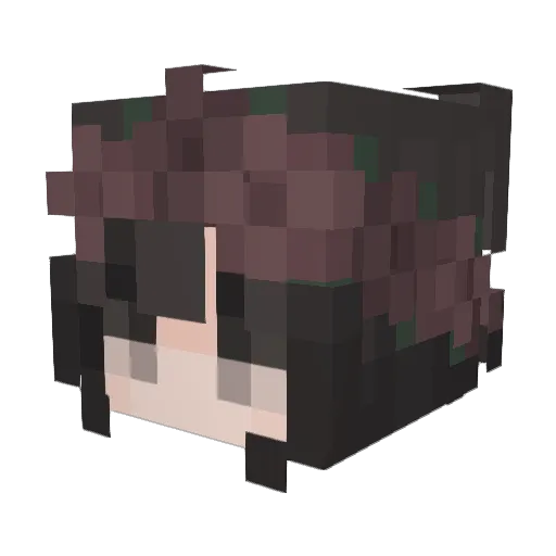 Zuine Minecraft avatar head, 3D render