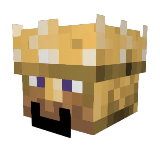 ZukaProductions Minecraft avatar head, 3D render
