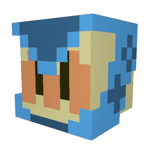 Zukecito Minecraft avatar head, 3D render