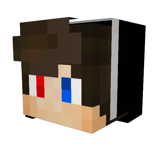 ZukiGamingST Minecraft avatar head, 3D render