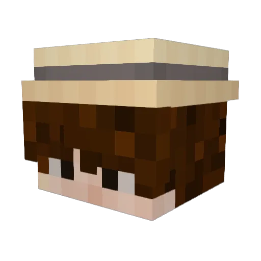 Zukism Minecraft avatar head, 3D render