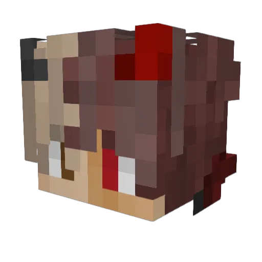 Zukkimhd Minecraft avatar head, 3D render