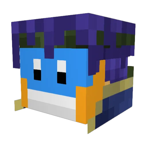 Zukrad Minecraft avatar head, 3D render