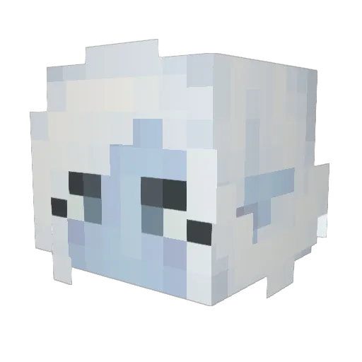 Zukune Minecraft avatar head, 3D render