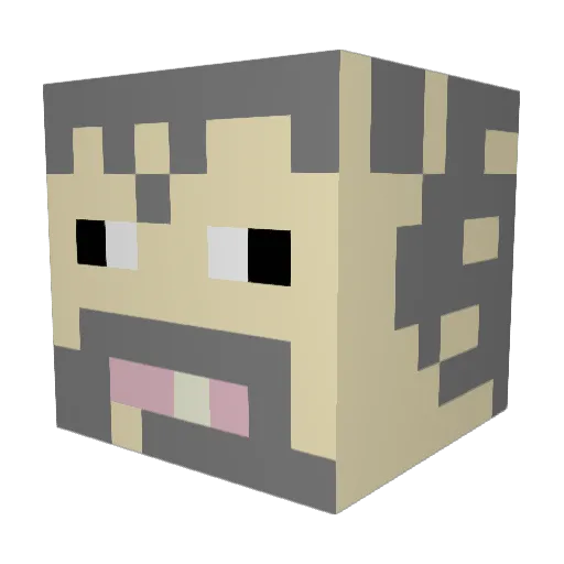 ZulMietek_ Minecraft avatar head, 3D render