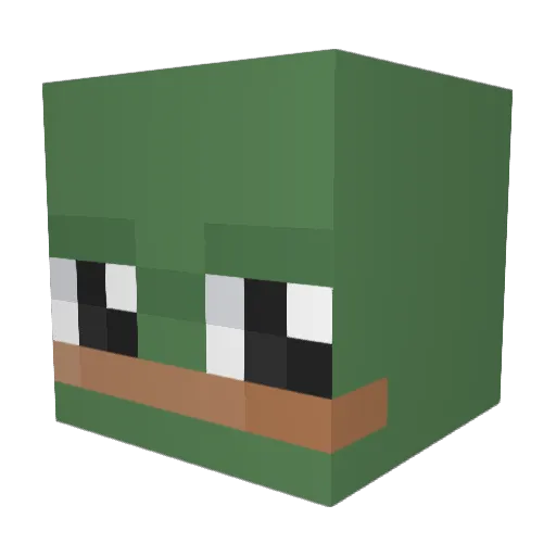 Zulag7 Minecraft avatar head, 3D render