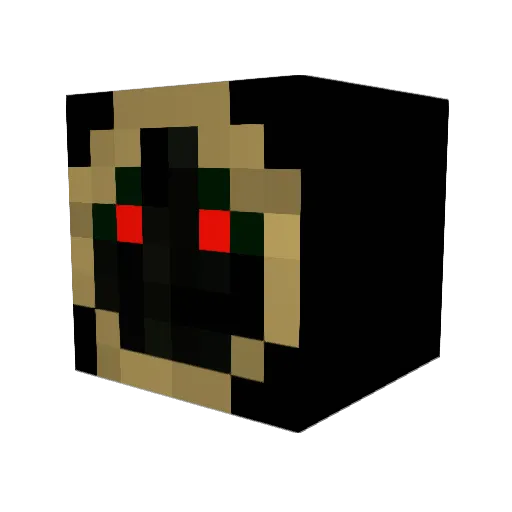 Zuldjin Minecraft avatar head, 3D render