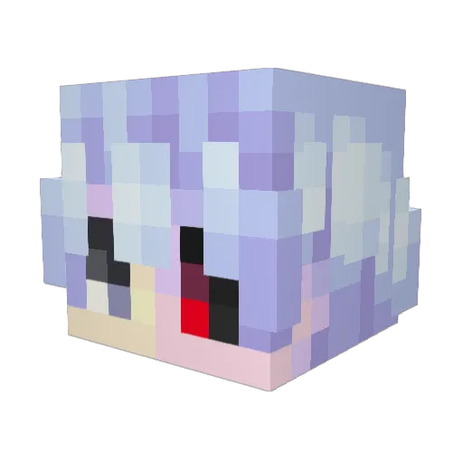 Zuliux Minecraft avatar head, 3D render