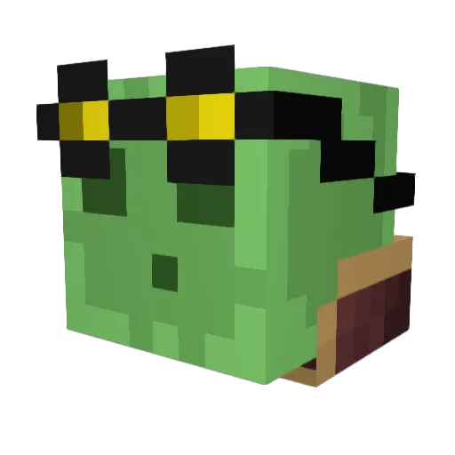 Zulon7 Minecraft avatar head, 3D render