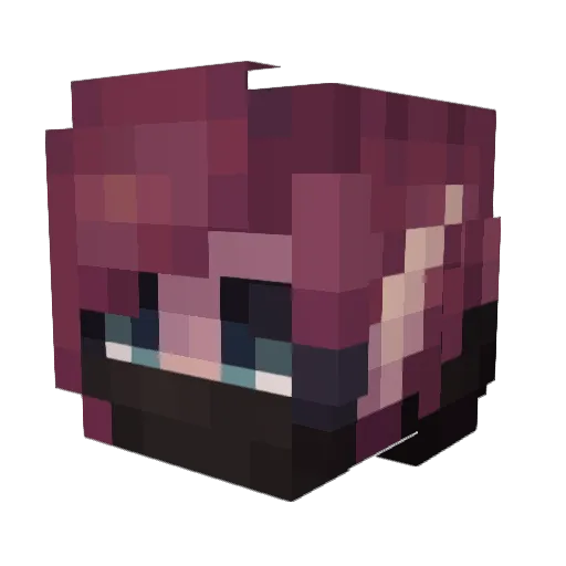 Zulphiroo Minecraft avatar head, 3D render