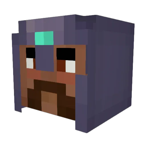 Zulphur Minecraft avatar head, 3D render