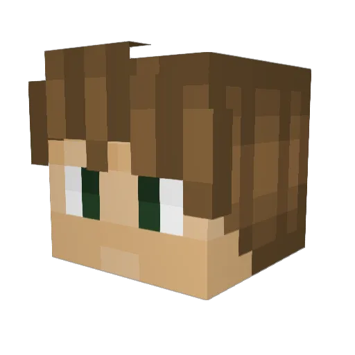 ZultooX Minecraft avatar head, 3D render