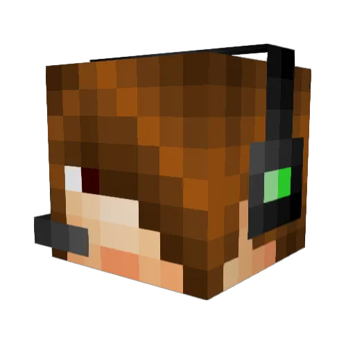 Zulu12 Minecraft avatar head, 3D render