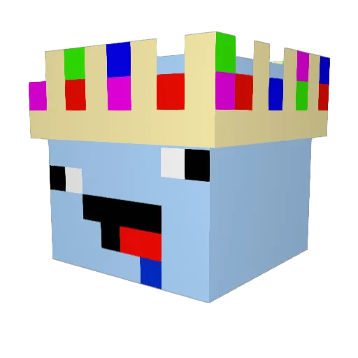 Zulufv Minecraft avatar head, 3D render